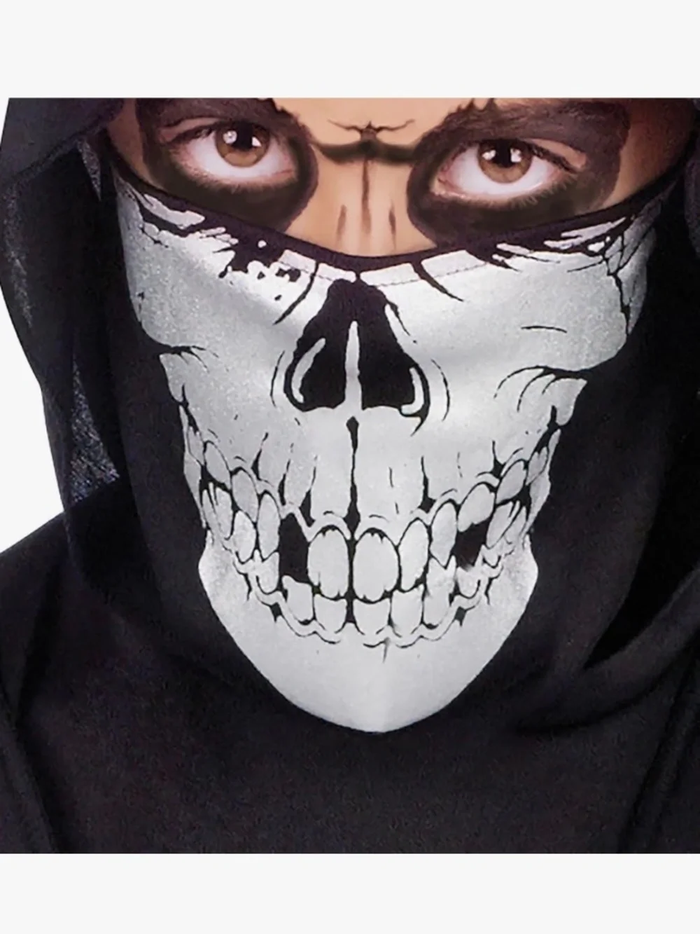 Fun World Boys Silver Skull Ninja Halloween Costume Multicolor Size L (10/12)